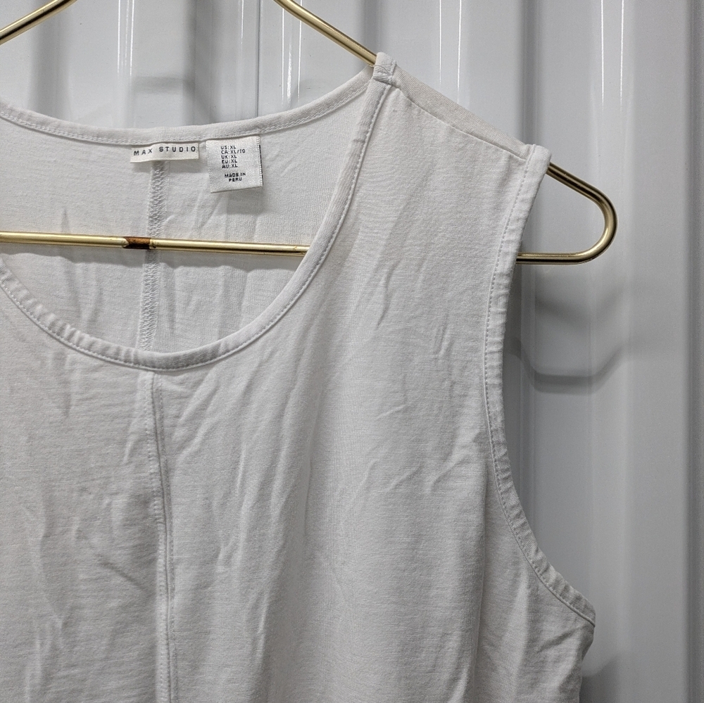 Max Studio Light Cream Tank Top - Picture 3 of 5